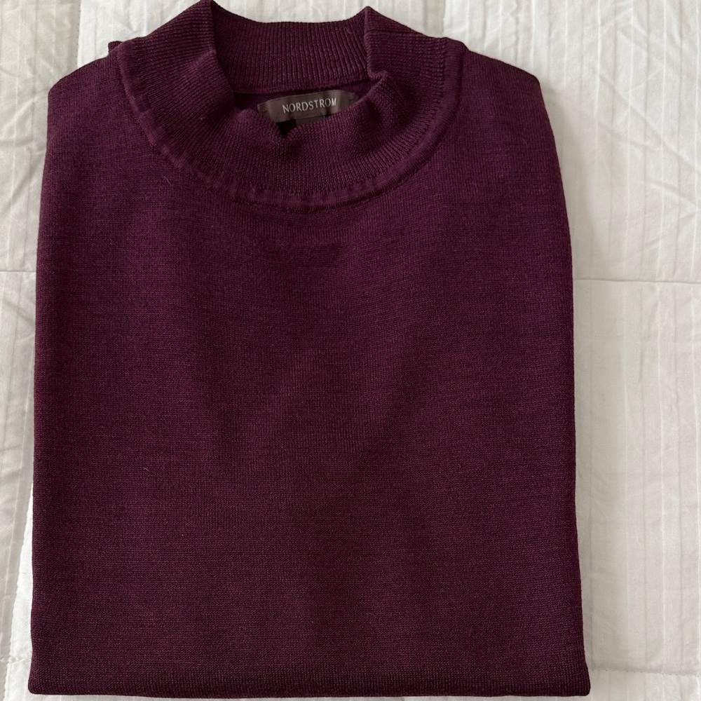 Nordstrom Men's Deep Burgundy Crewneck Sweater